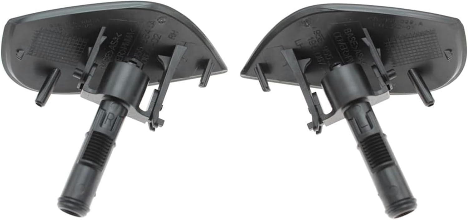 Car Headlight Washer Nozzle 2Pcs Car Headlight Washer Nozzle Head Light Cleaning Jet Pump Water Sprayer with Cover Cap 95B955099A 95B955100A