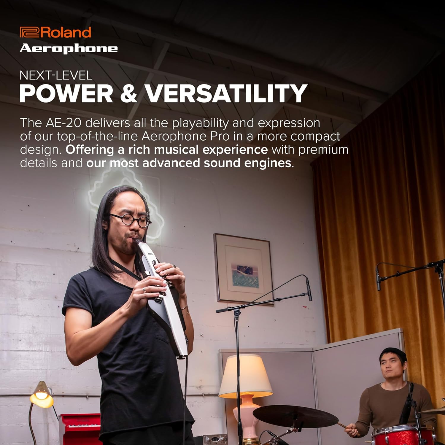 Roland AE-20 Aerophone | Premium Digital Wind Instrument | SuperNATURAL Acoustic Tones & Advanced ZEN-Core Technology | Ultra-Responsive Playability | Over 250 Sounds | Bluetooth Connectivity