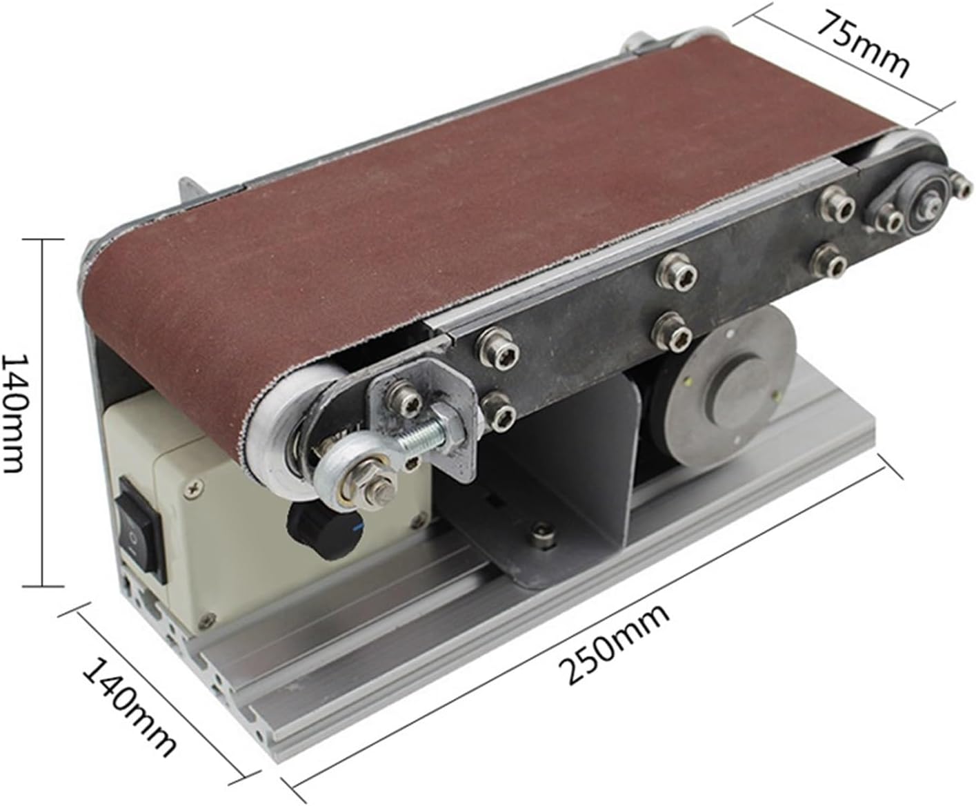 DIY Polishing Grinding Machine Desktop Belt Cutter Edges Sharpener Multifunctional Sander With 10PCS 533 * 75mm for Woodworking