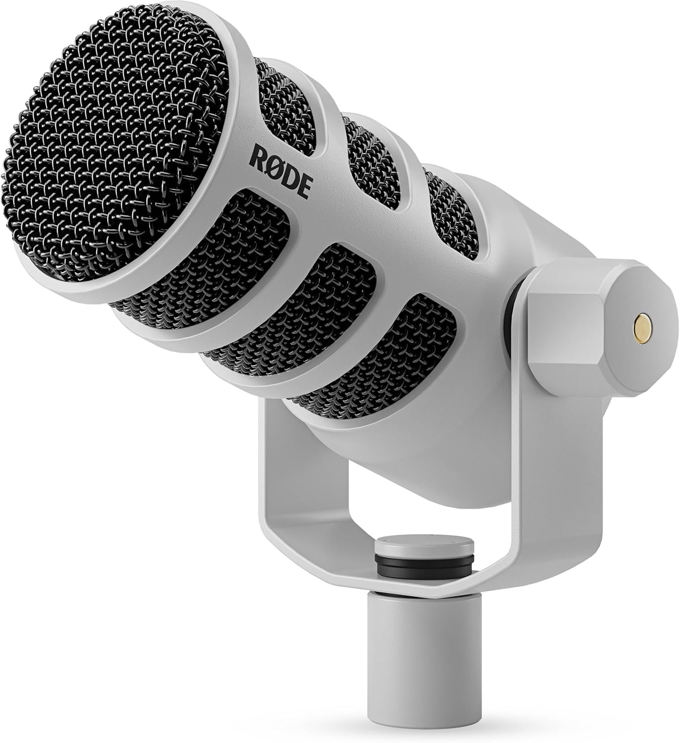 Rode PodMic USB Dynamic Broadcast Microphone (White) with Rode WS14 Pop Filter for PodMic (Black)