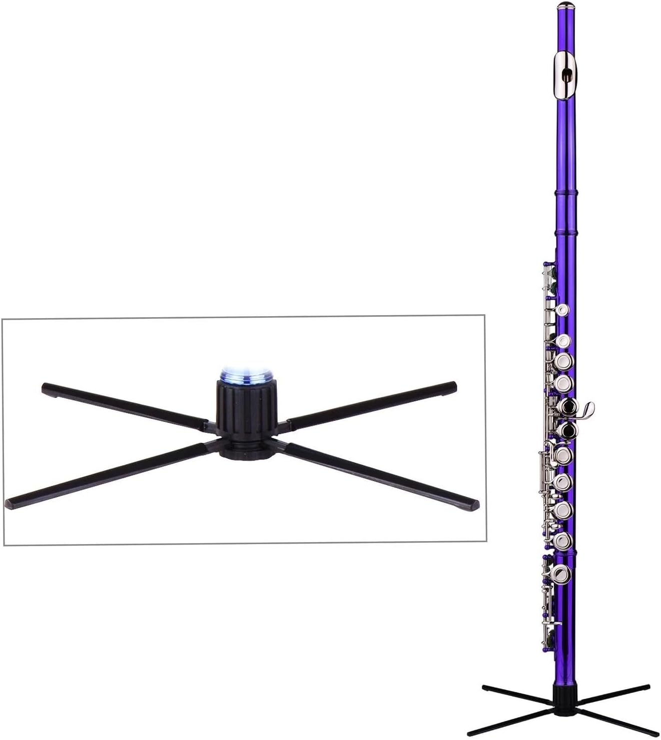 Closed Hole C Flute 16 Keys Nickel-Plated Brass Wind Instrument Carrying Case