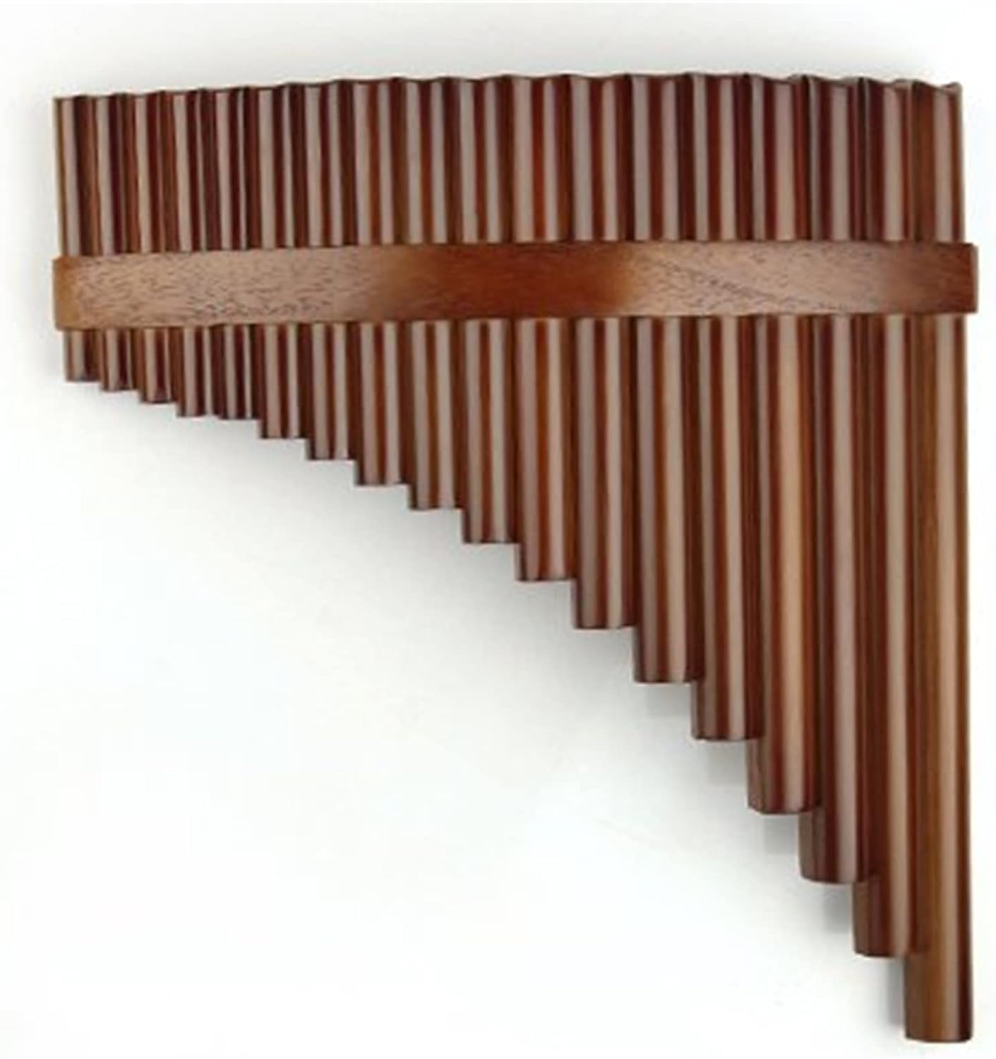 18 Pipes Brown Pan Flute F Key Panpipes Woodwind Instrument Traditional Instrument Bamboo Pan Flute (Color : Left)