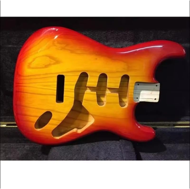 DIY Guitar Body Set with Rosewood Fingerboard – Colorful Electric Guitar Build Kit for Custom Assembly & Sound Crafting – Includes Tuner and Essential Parts for Instrument Construction (Yellow)