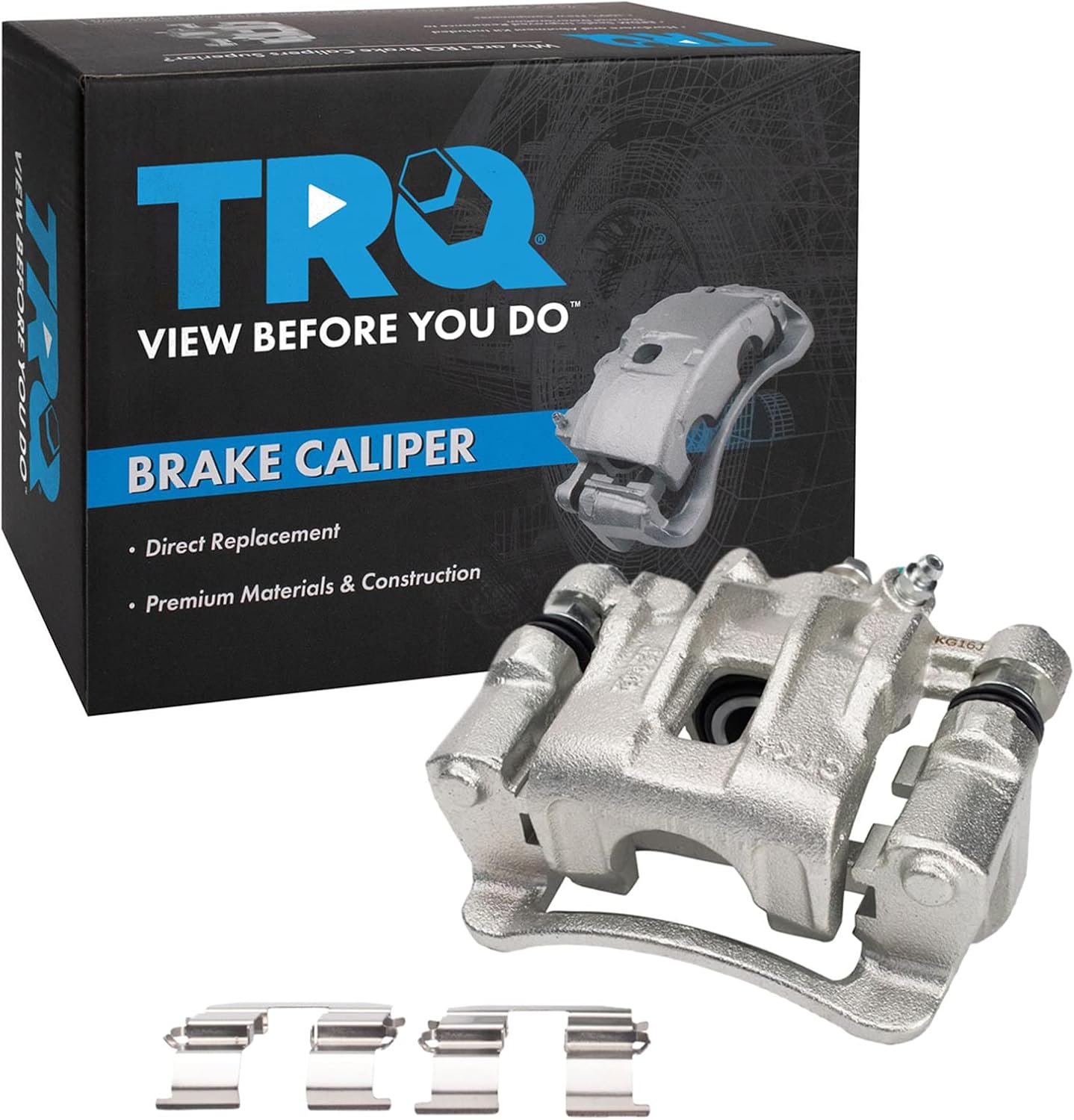 TRQ Rear Right Brake Caliper w/Bracket Passenger Side Compatible with 2009-2012 Hyundai Elantra