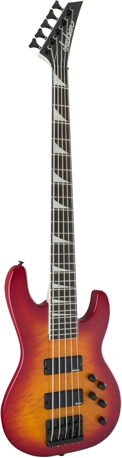 Jackson JS Series 5-String Concert Bass JS3VQ, Cherry Burst, Amaranth Fingerboard