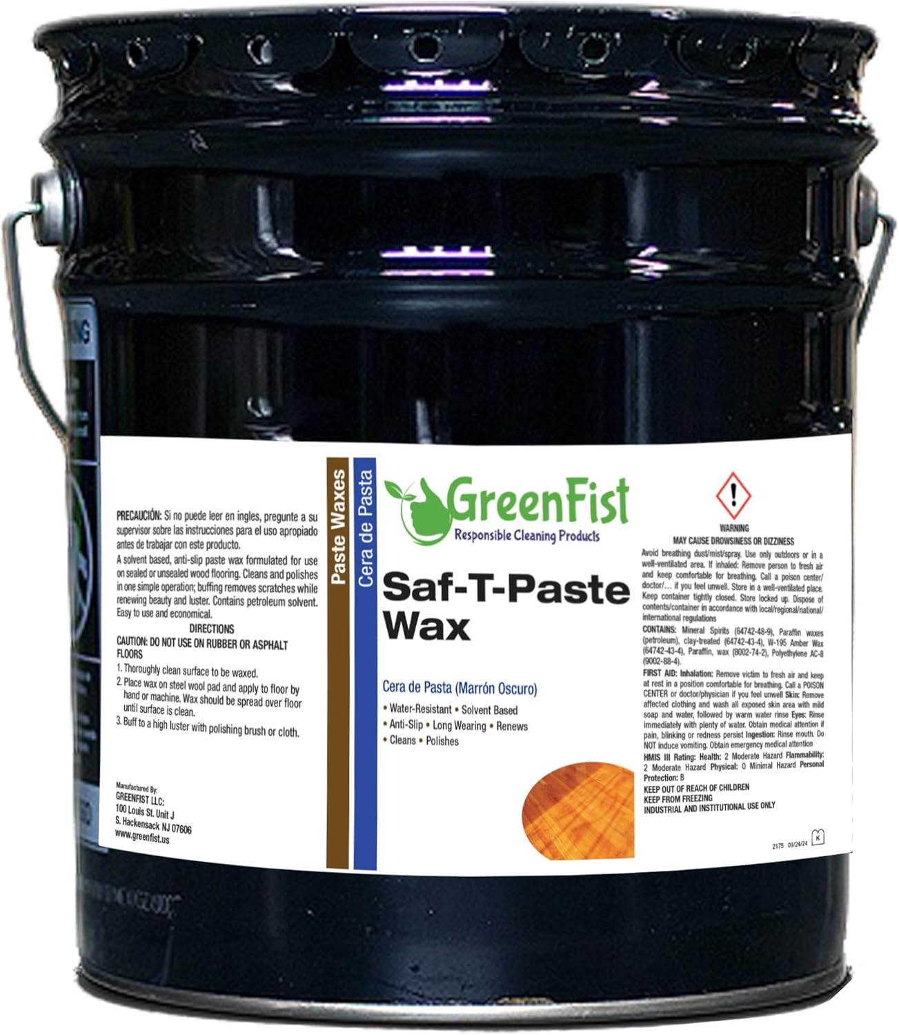 GreenFist Prepared Paste Wax (7 LB, Yellow)