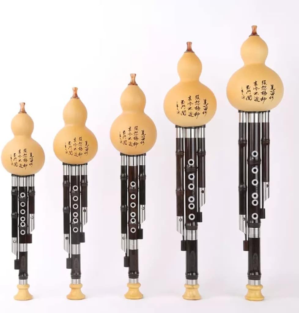 Ebony Woodwind Gourd Silk Instrument Entertainment Performance Type B-flat C-key Cucurbit Flute Gift For Children Elders, Friends Tuning Is Simple (Size : C-key)