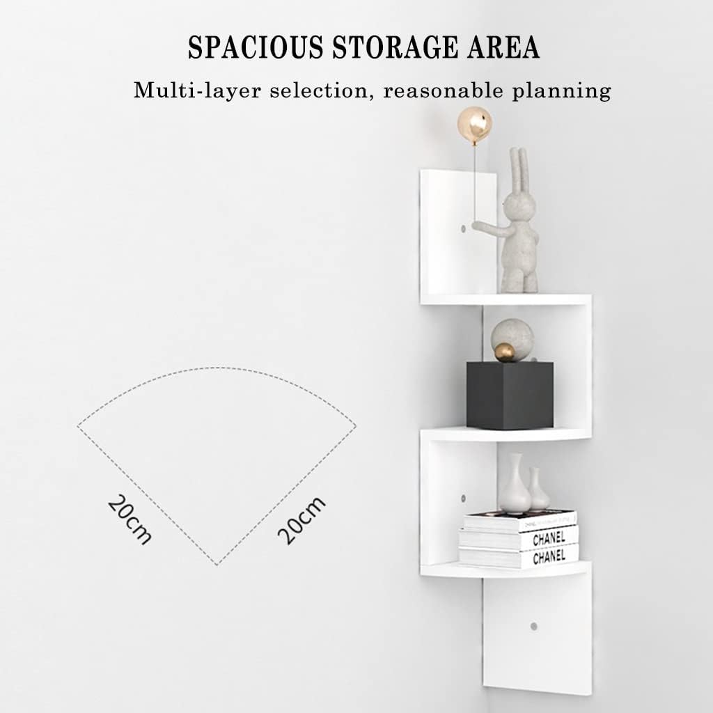 Shelves for Wall Decor Corner, Corner Shelf 5 Tier Floating Shelves for Wall, Wall Mount Corner Shelves Wood Wall Shelf for Bedroom Bathroom Living Rooms (Color : Brown)