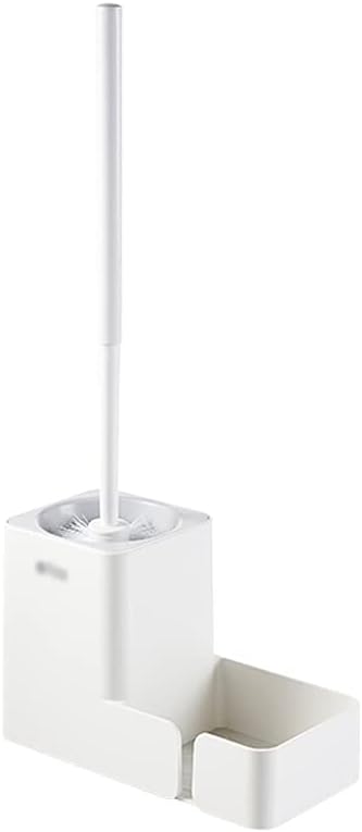 Toilet Brush Toilet Brush Holder Household Wall-Mounted Toilet Cleaning Brush Bathroom Long-Handled Soft Hair Cleaning Brushs, Toilet Bowl Brush with Shelf Set Toilet Accessories