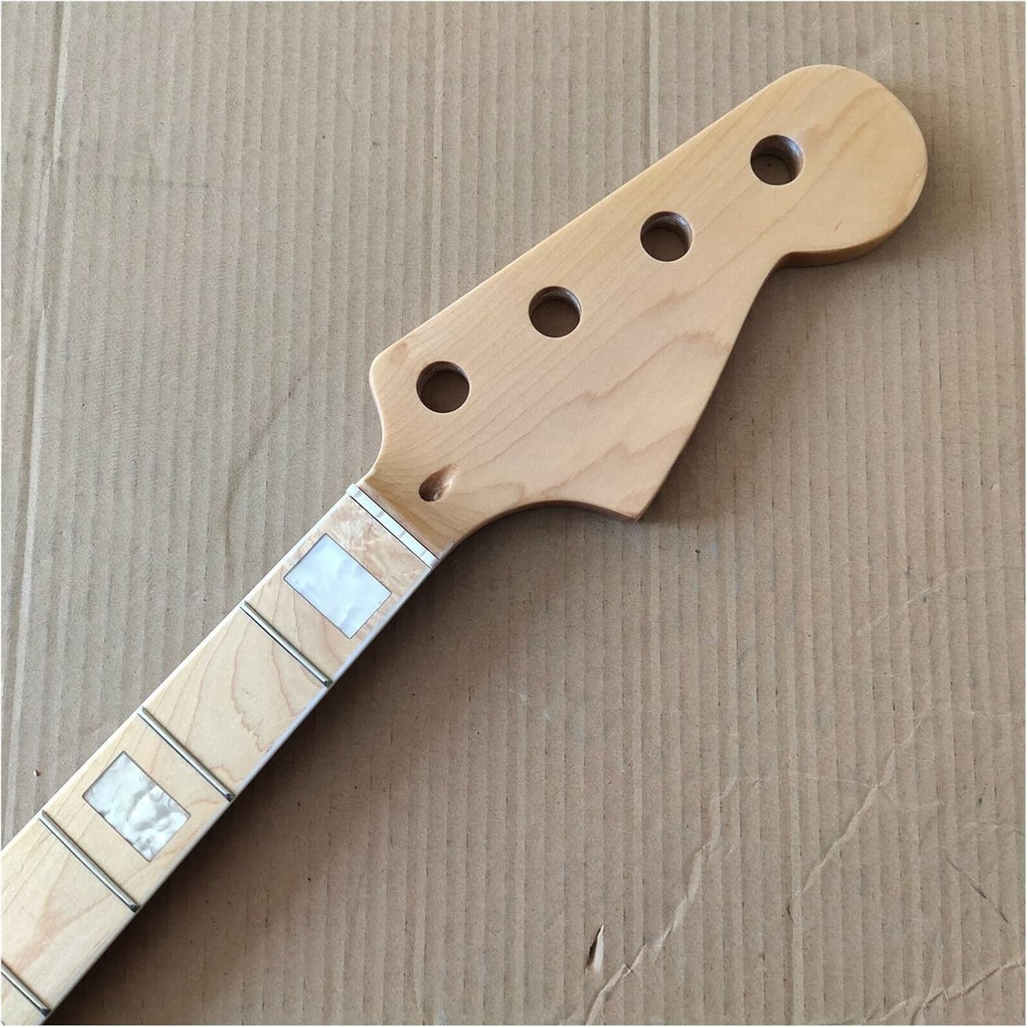 Maple 21Fret Bass Guitar Neck Replacement 4 String Maple Fingerboard 38mm Nut Electric Guitar Neck