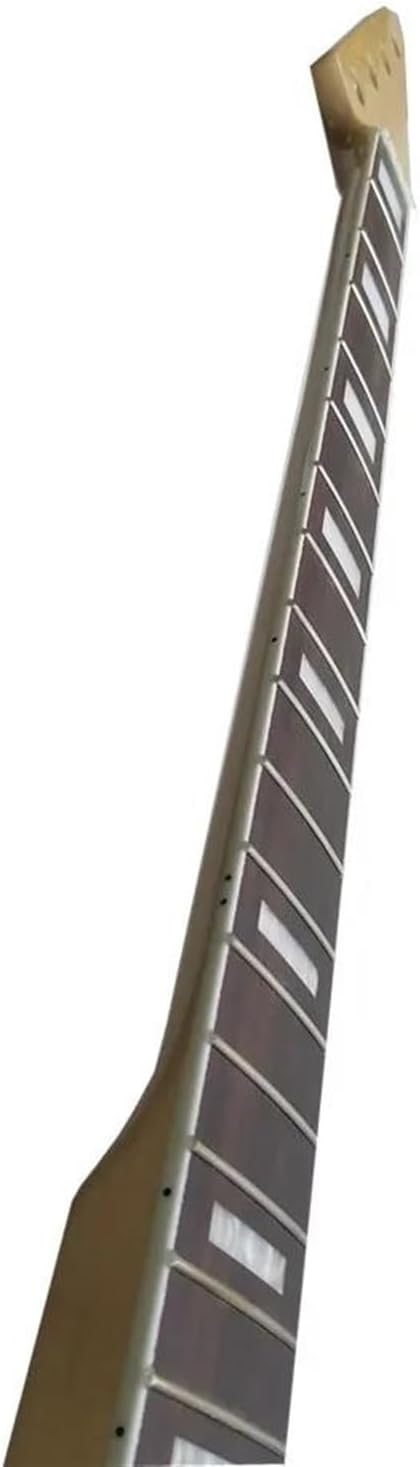 Replacement Maple Electric Bass Guitar Neck, 20 Frets, 4 Strings, Rosewood Fingerboard, Wood Color, Glossy Paint