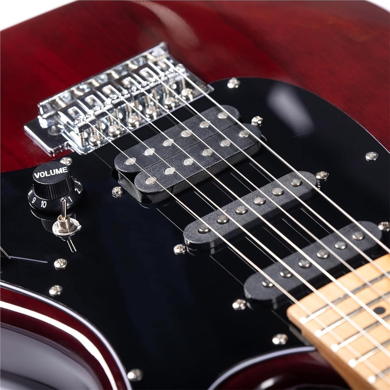 Beginner Electric Guitar Kits Electric Solid Body Guitar Modern For Beginners(Red)