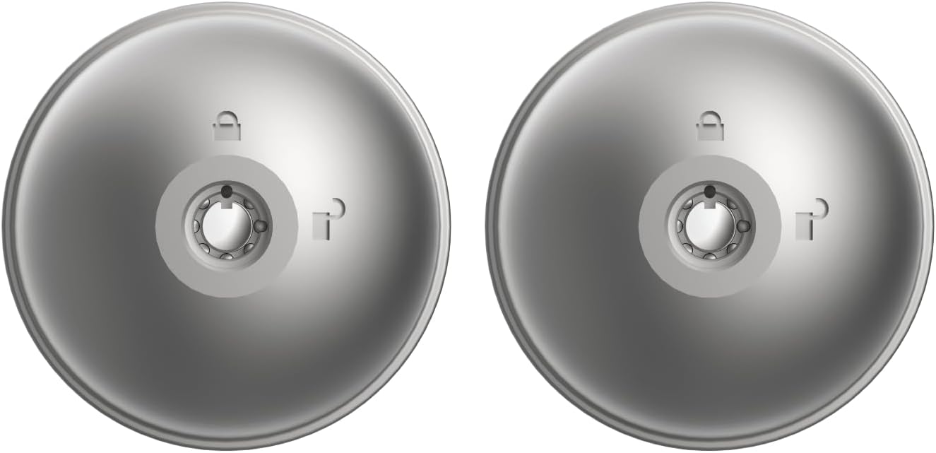 MERONI SERRATURE UFO High Security Anti-Burglar Locks for Vans, Manual, 2 Pieces, Silver, Zamak & Stainless Steel, Easy Installation, Anti-Drill, Keyed, Safety Lock for Tailgate & Sliding Side