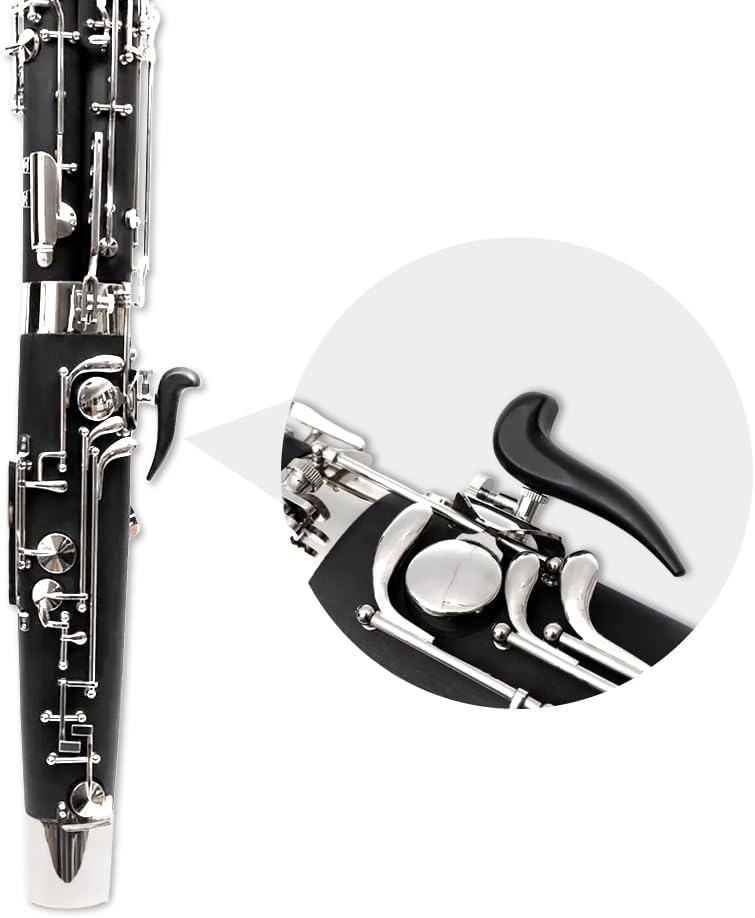 Bassoon C Key 26 Keys Silver Plated Maple wood/Synthetic wood wind Instrument with case Accessories Kit for Students,Beginner,Intermediate (Synthetic wood)