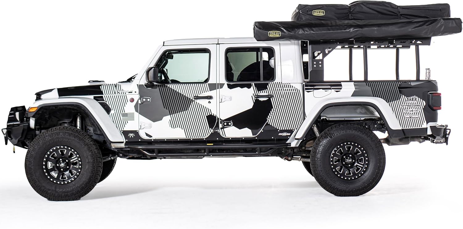 Smittybilt SRC Side Armor w/Step – Textured Black (Fits 20+ JT) – SB79634