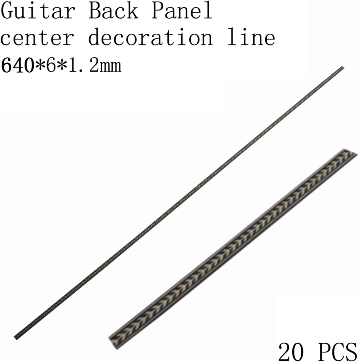 KESHUO 20 Pcs Guitar Binding Inlay Body Guitar Bass Ukulele Back Middle Binding Accessories Wood Guitar Kit Accessories (Color : 2)