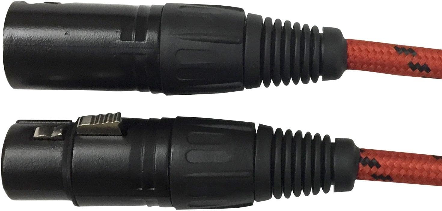 Accessories Pack 20ft Red XLR Cables 2 Pack + Case + Mic Holsters