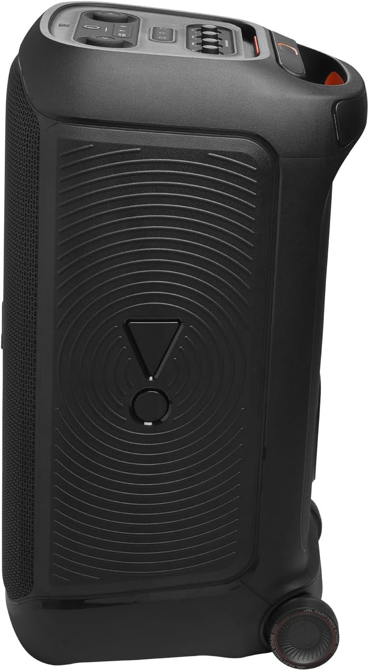 JBL PartyBox Stage 320 Portable Party Speaker with Wireless Two Microphone System (Black)