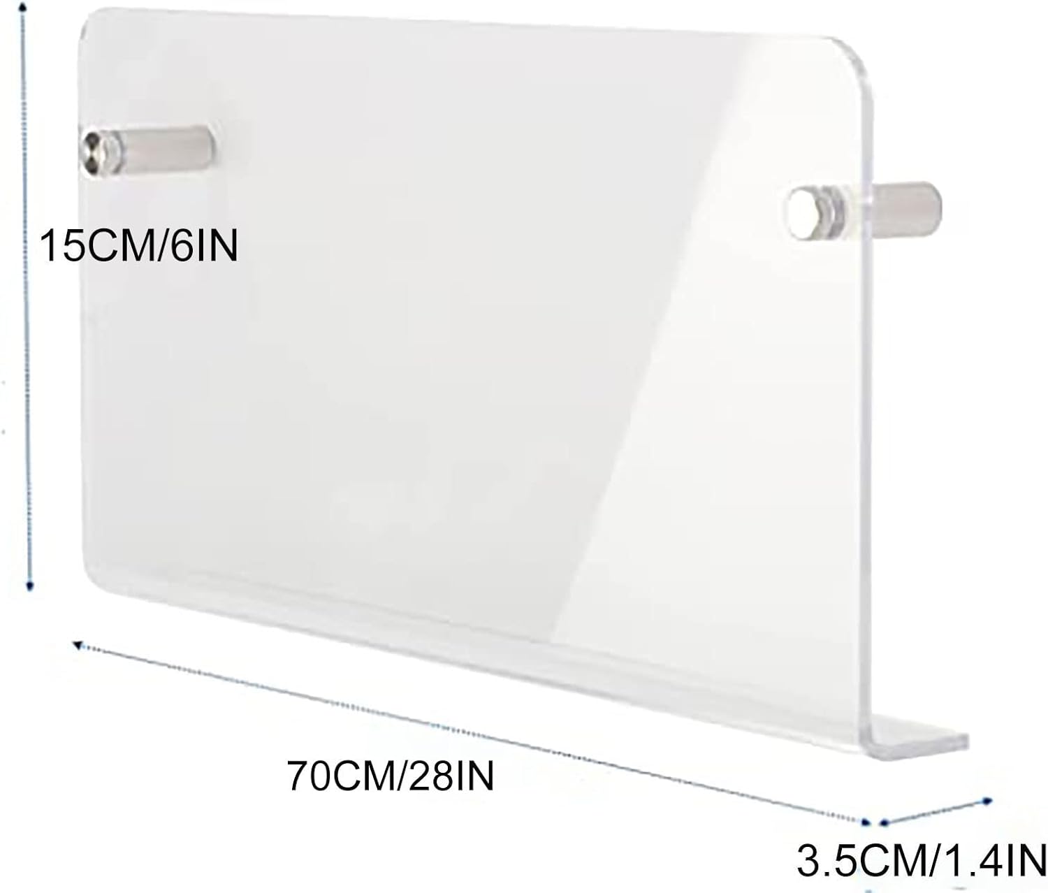 1 Pack Clear Acrylic Magazine Holder, Wall Mount Bookshelf Magazine Rack, Literature Brochure File Display Shelf for Waiting Room, Living Room, Office, Home, Organization ( Color : Gray , Size : L28xW