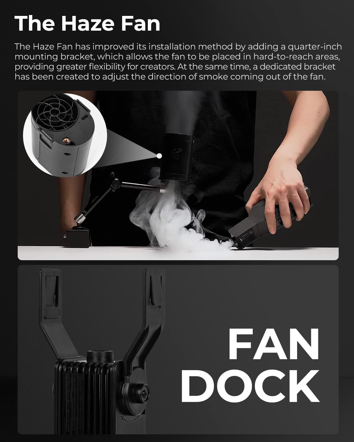 PMI SmokeGENIE Mini Smoke Machine, 500CFM Mist Power, Food Safe Formula, with Remote Control, Haze Fan, Multiple Adapters for Different Smoke Effects