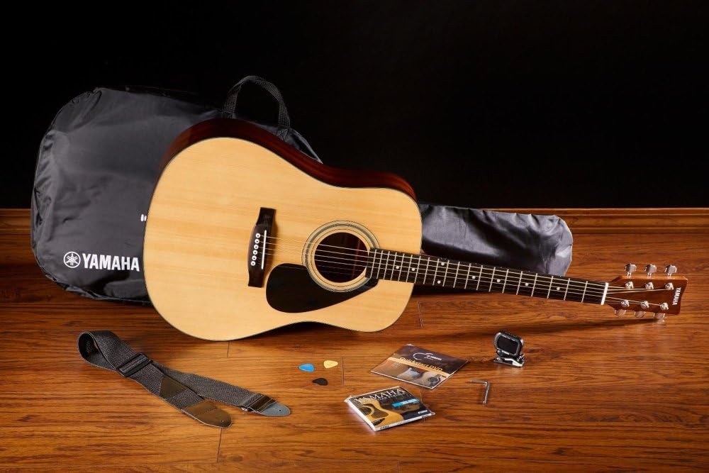 Yamaha GigMaker Deluxe Acoustic Guitar Package with FD01S Guitar, Gig Bag, Tuner, Strap and Picks - Natural