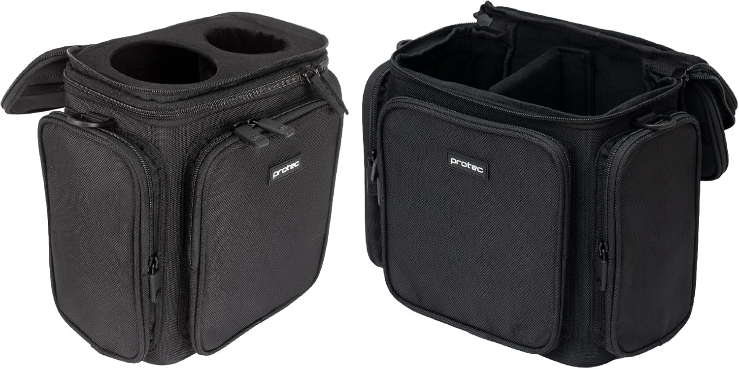 Protec French Horn Double Mute Bag, Modular Wall & Mute Holder, Model M409