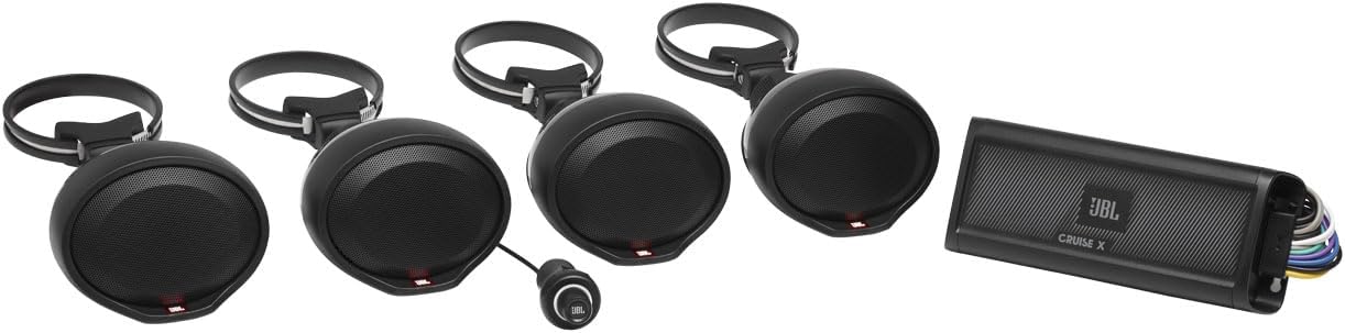 JBL - 4 Channel Plug and Play Bluetooth amp and 4 speakers