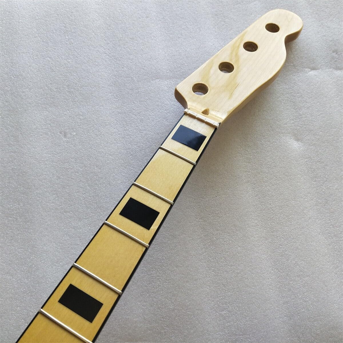 DIY Bass Guitar Neck Maple 20 Fret 34Inch Fingerboard Black Block Inlay Gloss Durable