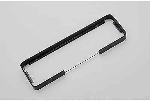 Shower Shelves Bathroom Shower Shelf, with Bar Black Glass Shelf, Wall Mounted Storage Holder Bathing Accessories (Color : 50cm Black)