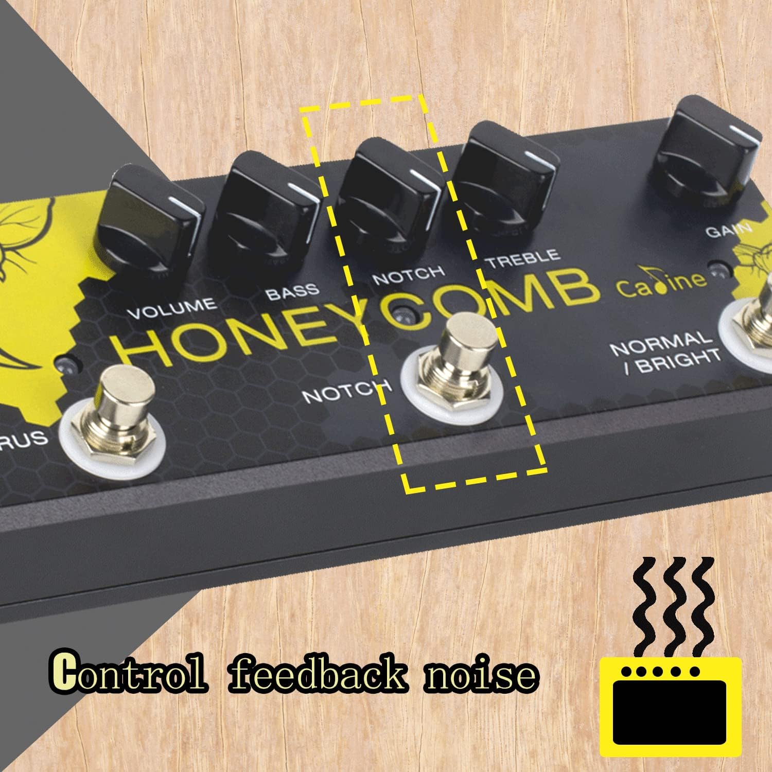 Caline Acoustic Guitar Multi Effects Pedal with Delay Chorus Reverb EQ AUX DI and Booster