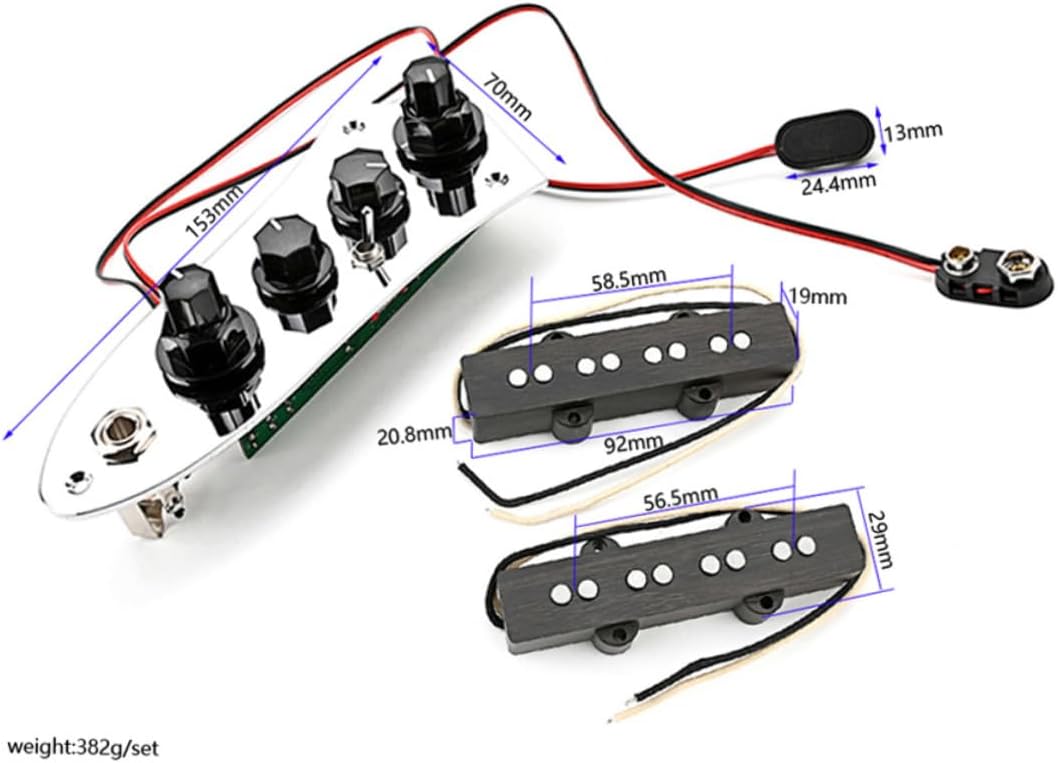 1set Bass Pickups String Bass Guitar Lightweight and Compact Design for Enhanced Sound Quality Construction