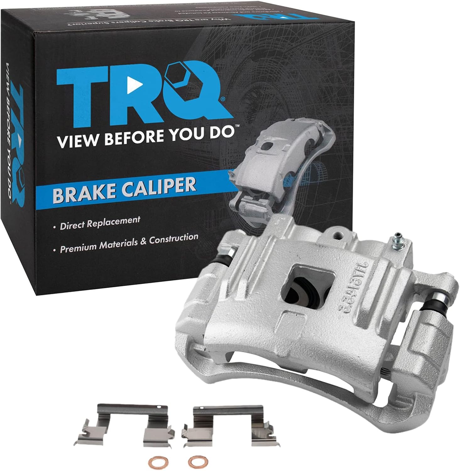 TRQ Front Left Brake Caliper w/Bracket Drivers Side Compatible with 2004-2008 Chevrolet Colorado GMC Canyon 2006 Isuzu i-280 2007-2008 i-290 i-350 i-370