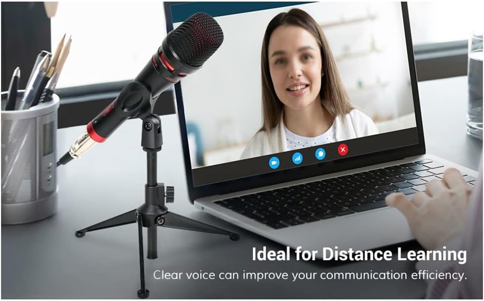 Professional Microphone Phantom Power Sound Card Kit Studio Condenser Microphone Suitable for Computer Mobile Phone Tripod