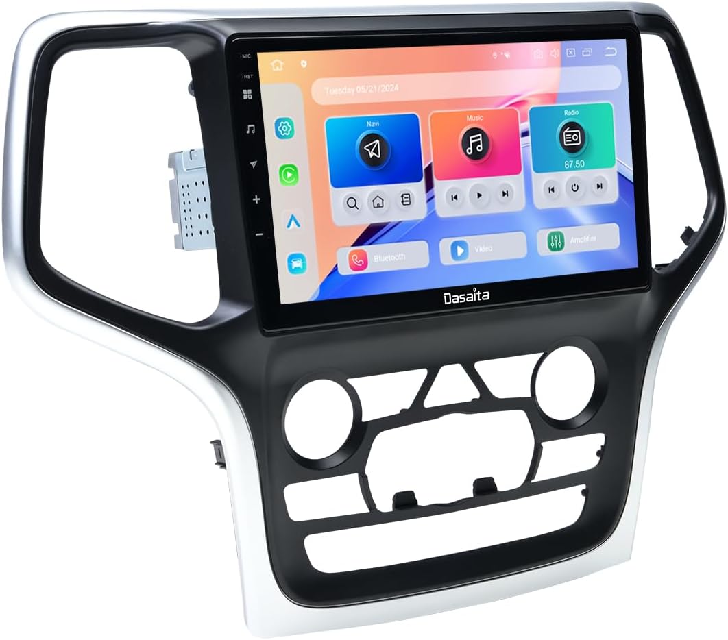 Dasaita Android 13 Car Stereo for Jeep Grand Cherokee 2014-2020, 9 Inch Touchscreen Head Unit with Wireless CarPlay & Android Auto, 6GB RAM 64GB ROM, 4G LTE & 5G WiFi, Plug and Play