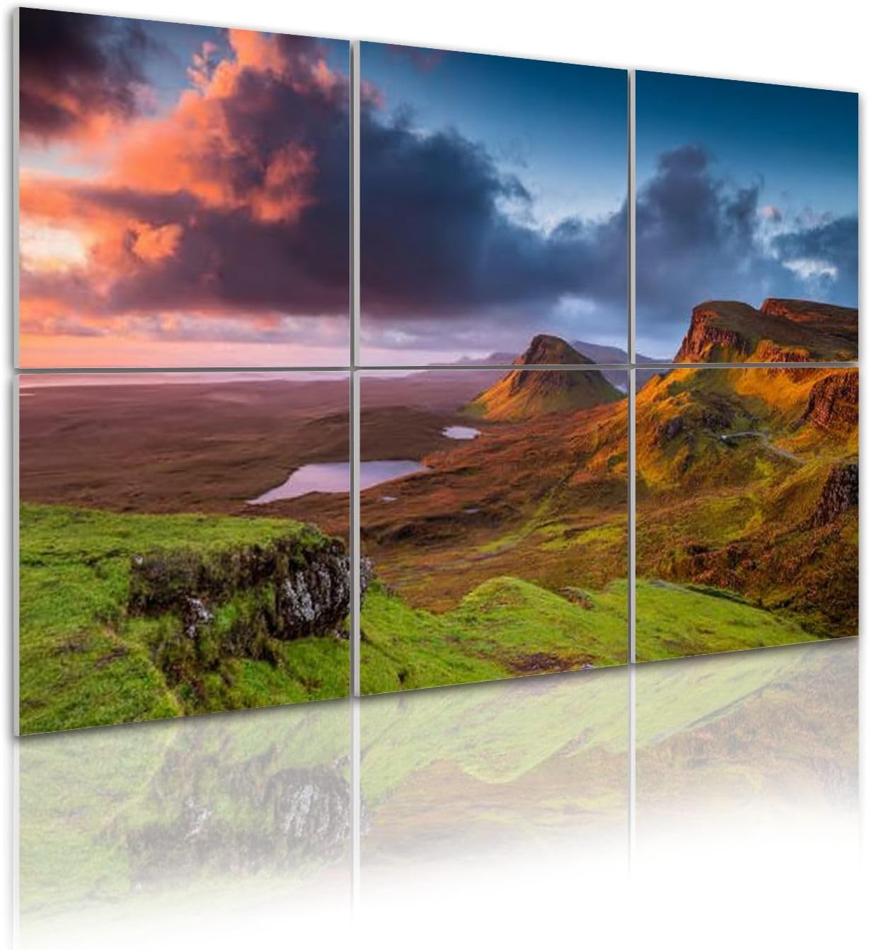 6 Pack Art Acoustic Panels Sunset Quiraing Isle Skye Scotland Sound Absorbing Panel 48