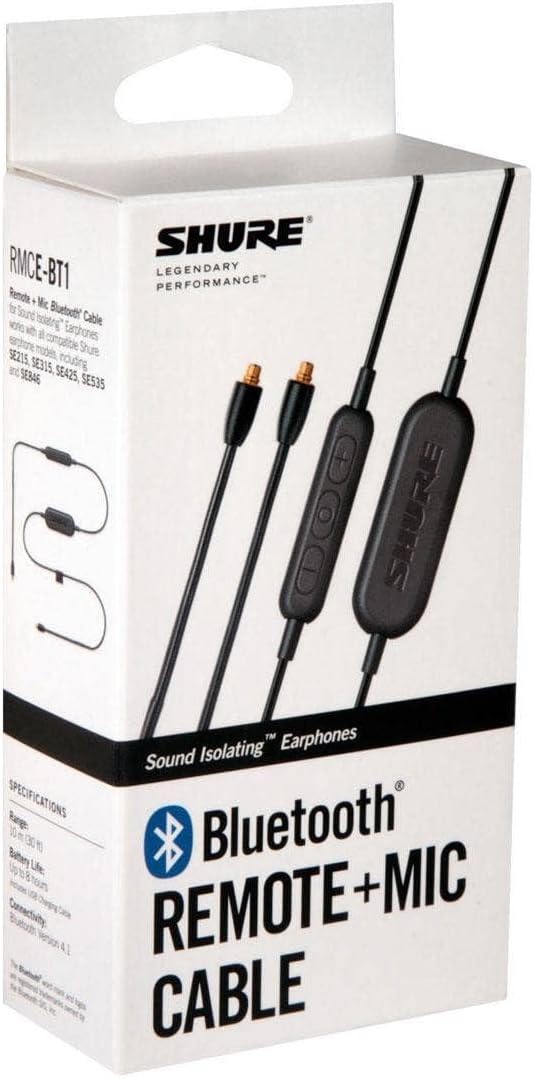 Shure RMCE-BT1 Bluetooth Enabled Accessory Cable with Remote + Mic