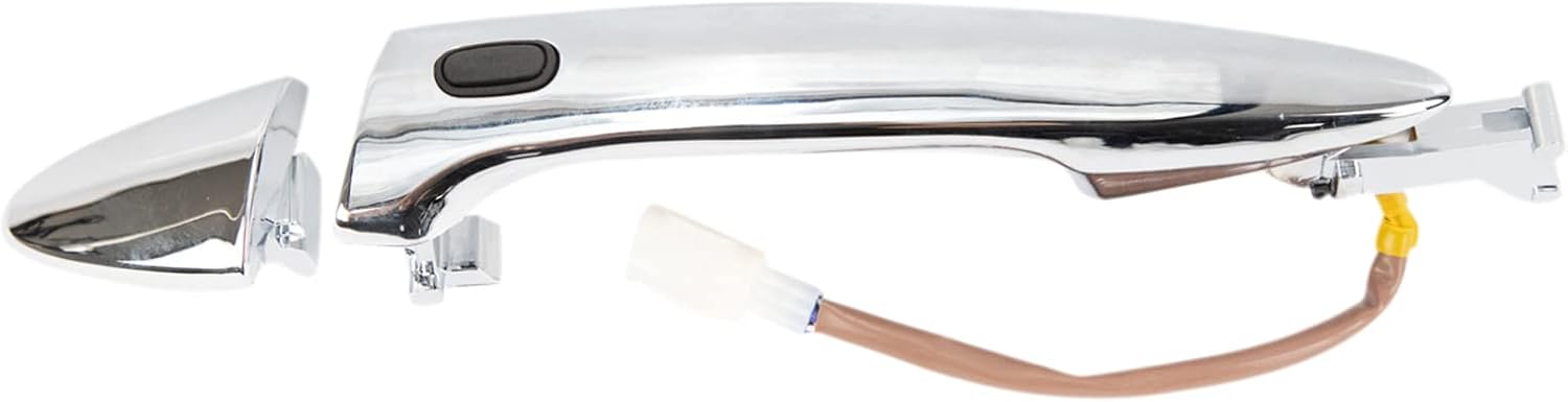 TRQ Rear Left Exterior Door Handle Chrome Drivers Side Compatible with 2007-2012 Lexus ES350 2007-2017 LS460 2008-2016 LS600h