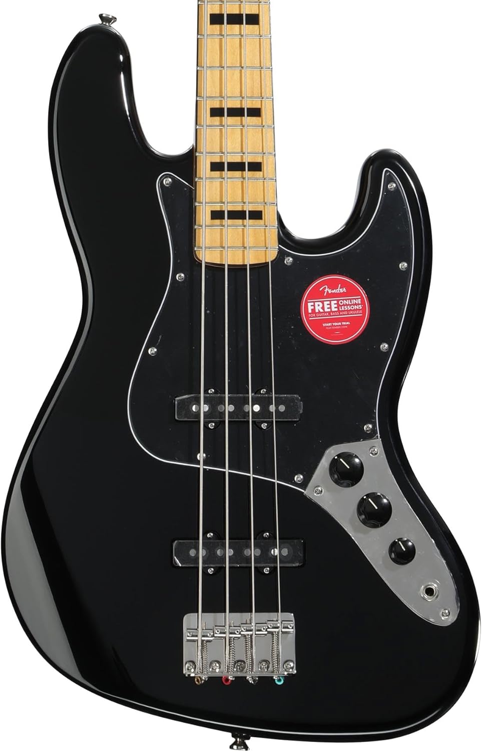 Squier Classic Vibe 70s Jazz Bass, Black, Maple Fingerboard