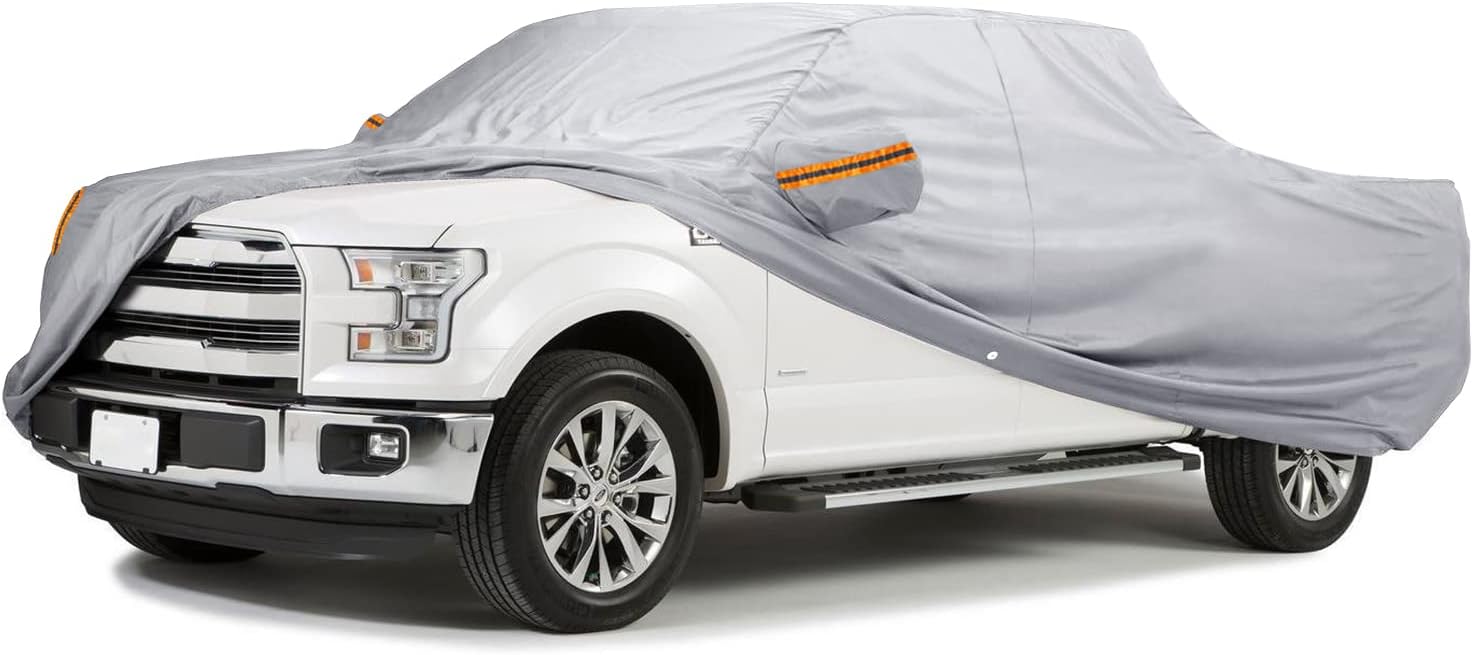 BDFHYK Car Cover Waterproof All Weather Full Outdoor Car Cover Compatible with Silverado1500 F150 RAM1500 2500 Sierra1500 Suburban Yukon (230