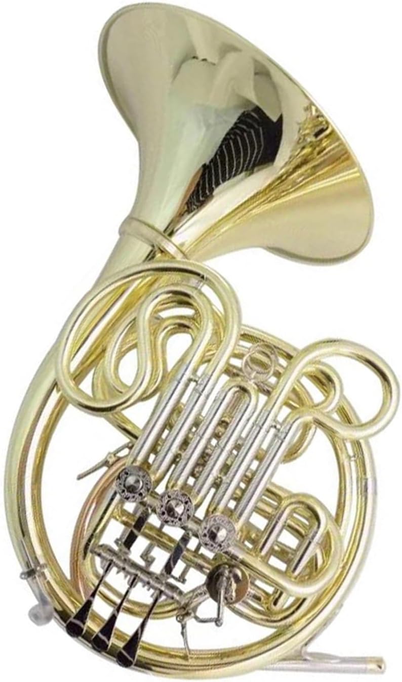 Brass French Horn F/Bb Double French Horn Musical Instruments 4 Valves Divided With Case Mouthpiece Gold Lacquer