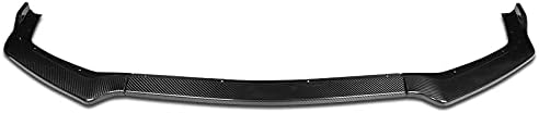 HYPERSPEED Real Carbon Fiber Front Bumper Spoiler Lip 3PCS GT-Style Fit for 2018 2019 2020 2021 2022 2023 Ford Mustang, Car Mods Exterior Accessories Replacement Assembly, Air Chin Body Kit Splitter