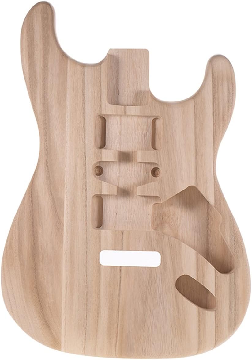 Unfinished Guitar Body Unfinished Handcrafted Guitar Body Candlenut Wood Electric Guitar Body Guitar Barrel Replacement Parts Guitar DIY Accessory