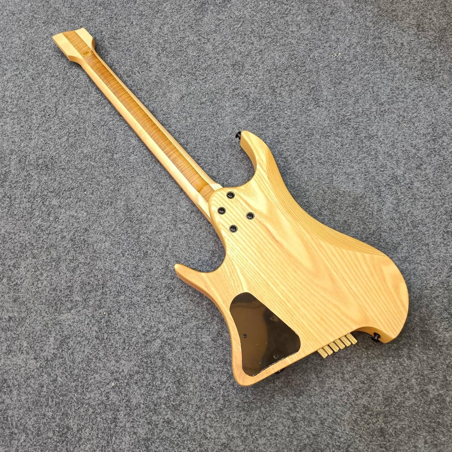 Headless Electric Guitar, 6-String Fanned Fret Guitar,Roasted Maple Neck 24 Fret Professional Guitar