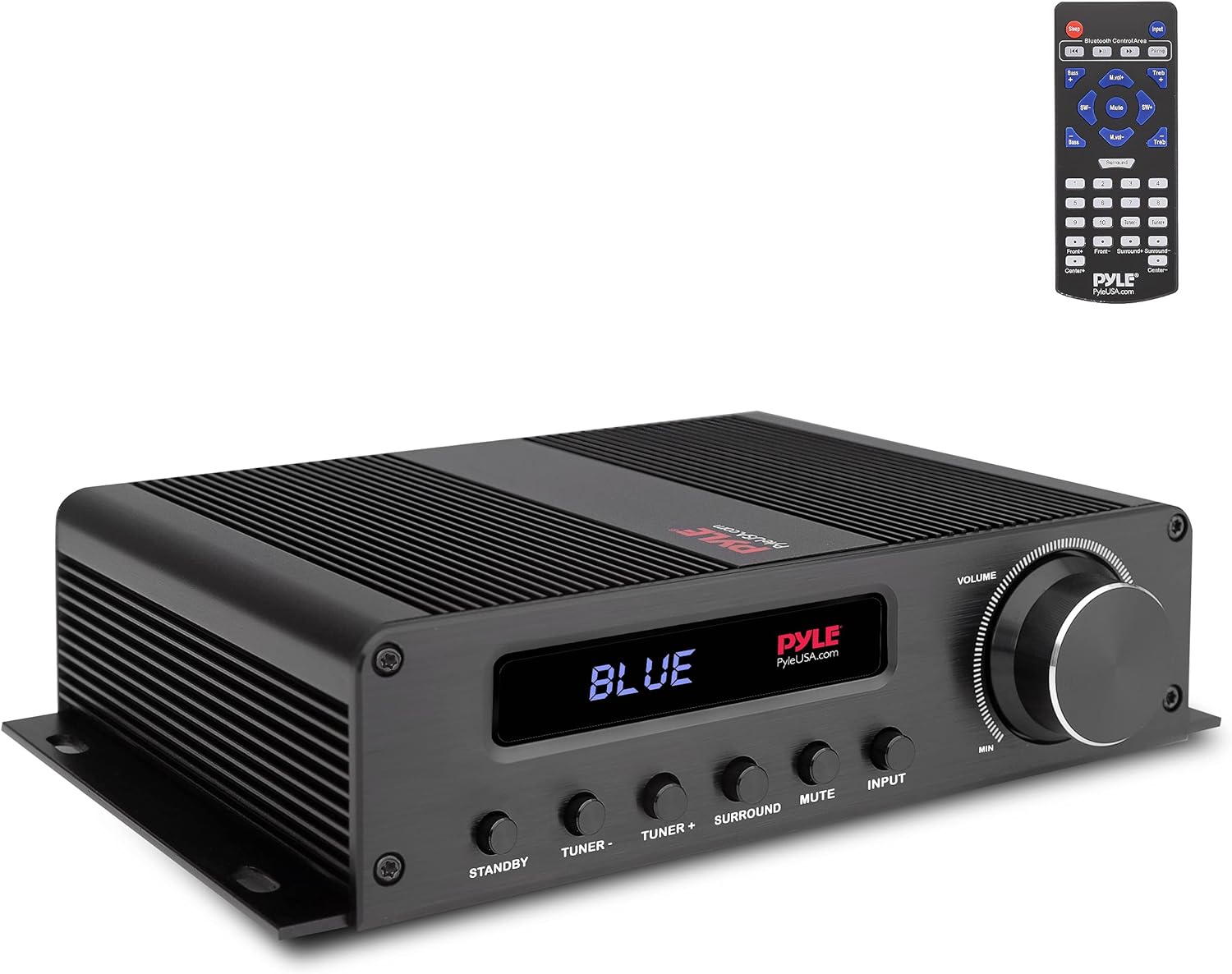 Pyle Wireless Bluetooth Home Audio Amplifier - 100W 5 Channel Home Theater Power Stereo Receiver, Surround Sound w/ HDMI, AUX, FM Antenna, Subwoofer Speaker Input, 12V Adapter, Black - PFA540BT