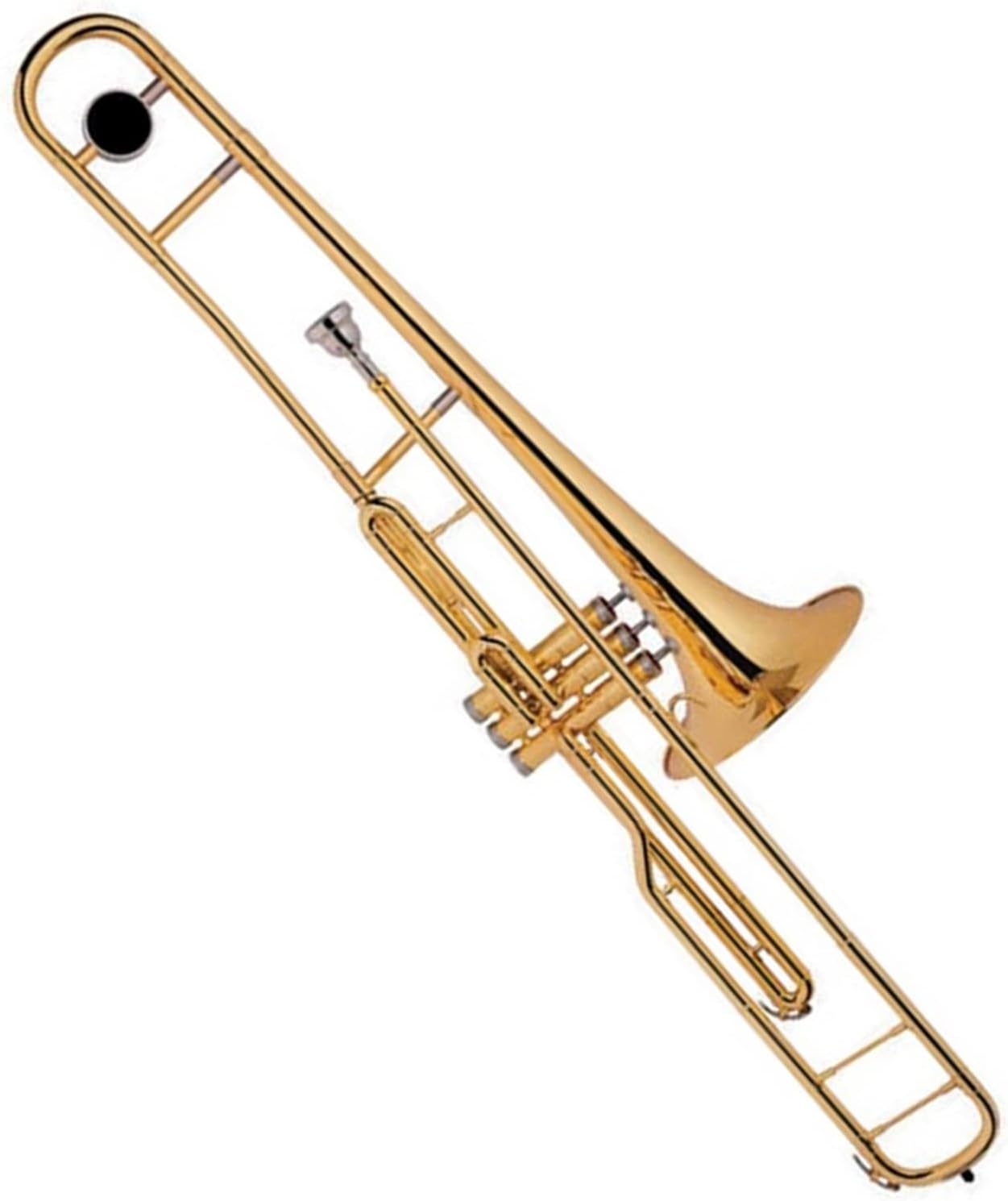 FLFL Student Trombone Gold Lacquer Brass Body Piston Valves Alto Trombone