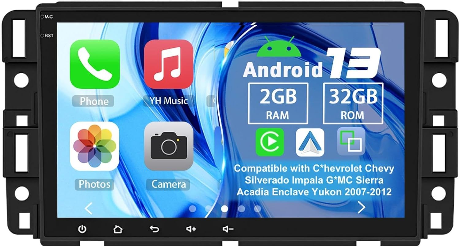 Android 13 Double Din Car Radio Compatible with G*MC Pontiac G6 2005 2006 2007 2008 2009 2010, 2G+32G 8