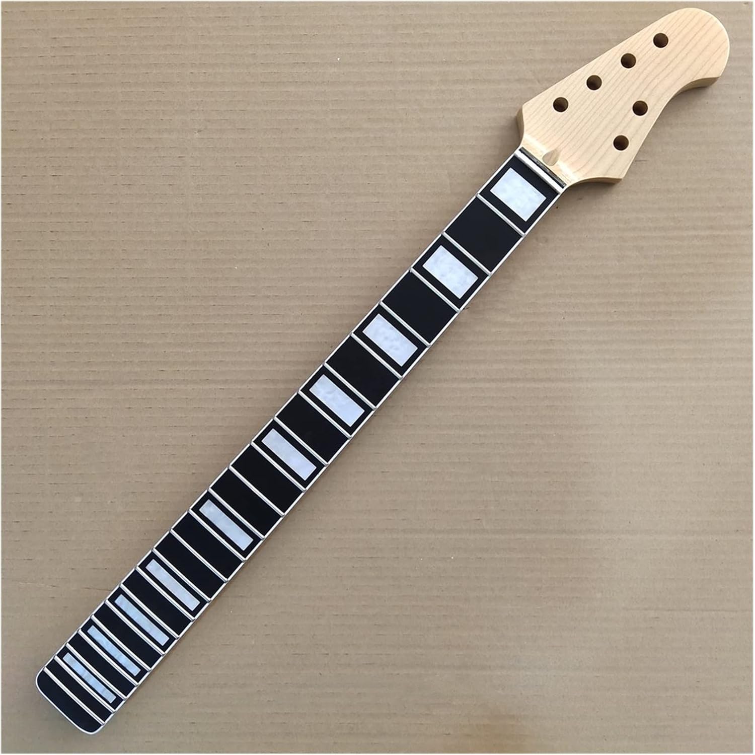 Maple Electric Guitar Neck Replacement 22 Frets Rosewood Fingerboard 25.5 Inch Electric Guitar Neck