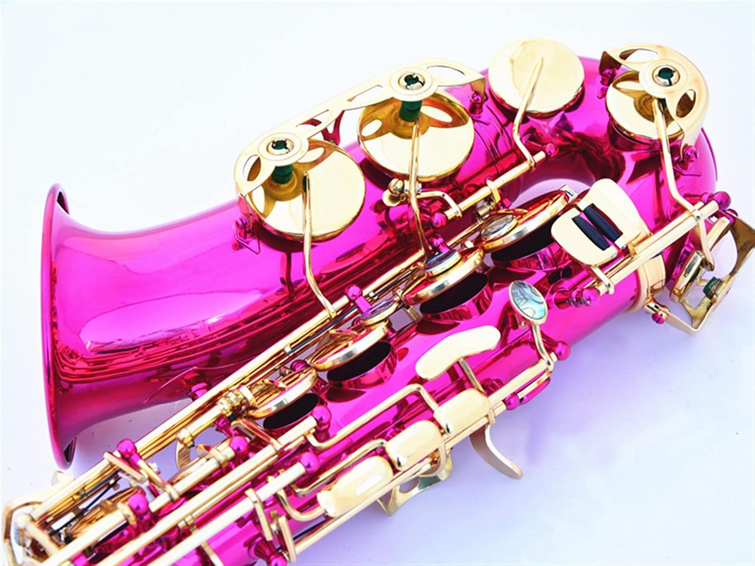 Saxophone Straight E Flat Alto Saxophone Rose Red Gold Key Key Type Woodwind Instrument