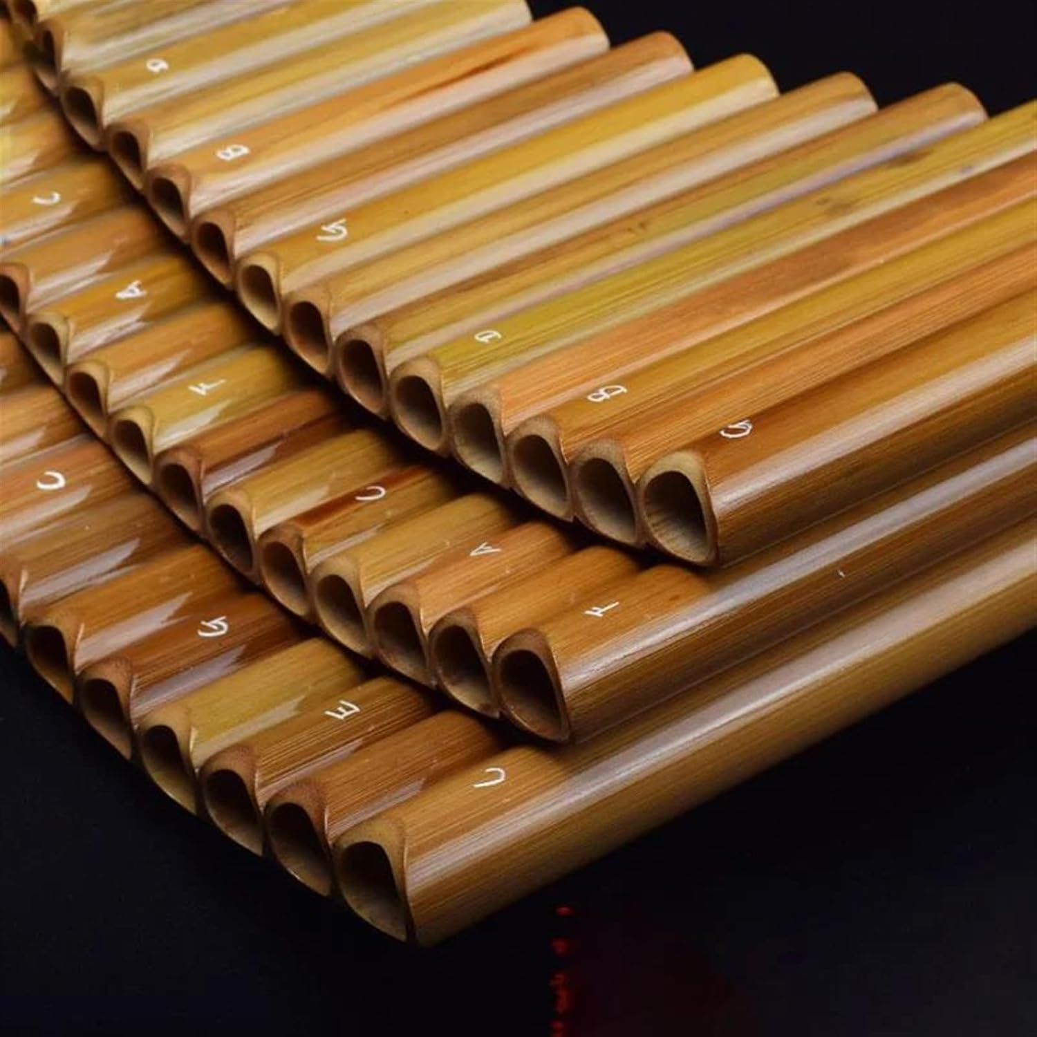 Chinese Traditional Woodwind Pan Flute Chinese Pans Xiao Musical Instrument Professional 22 Pipes (Color : F)