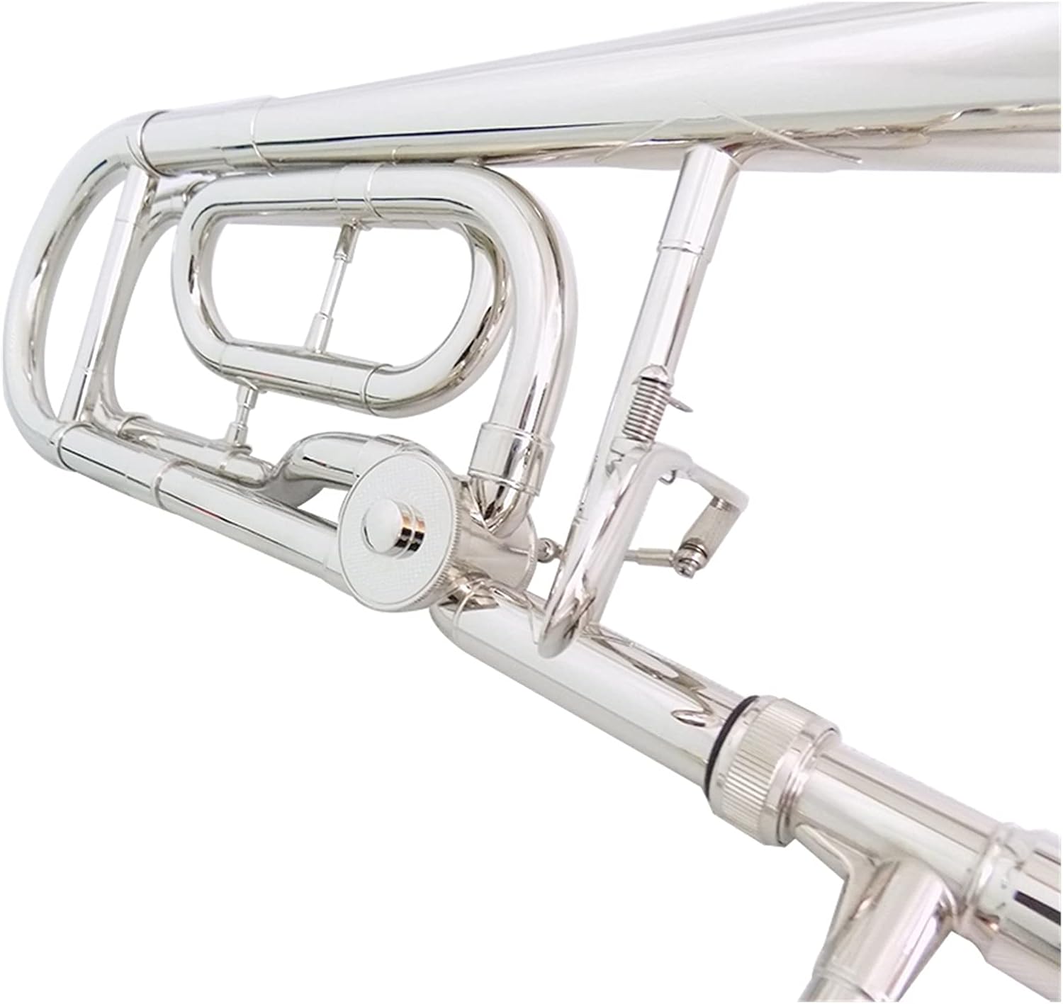 Student Trombone Bb/F Tenor Trombone with Shell and Mouthpiece Gold Brass Trombone Nickel-Plated Trombone Instrument Trombone Kit